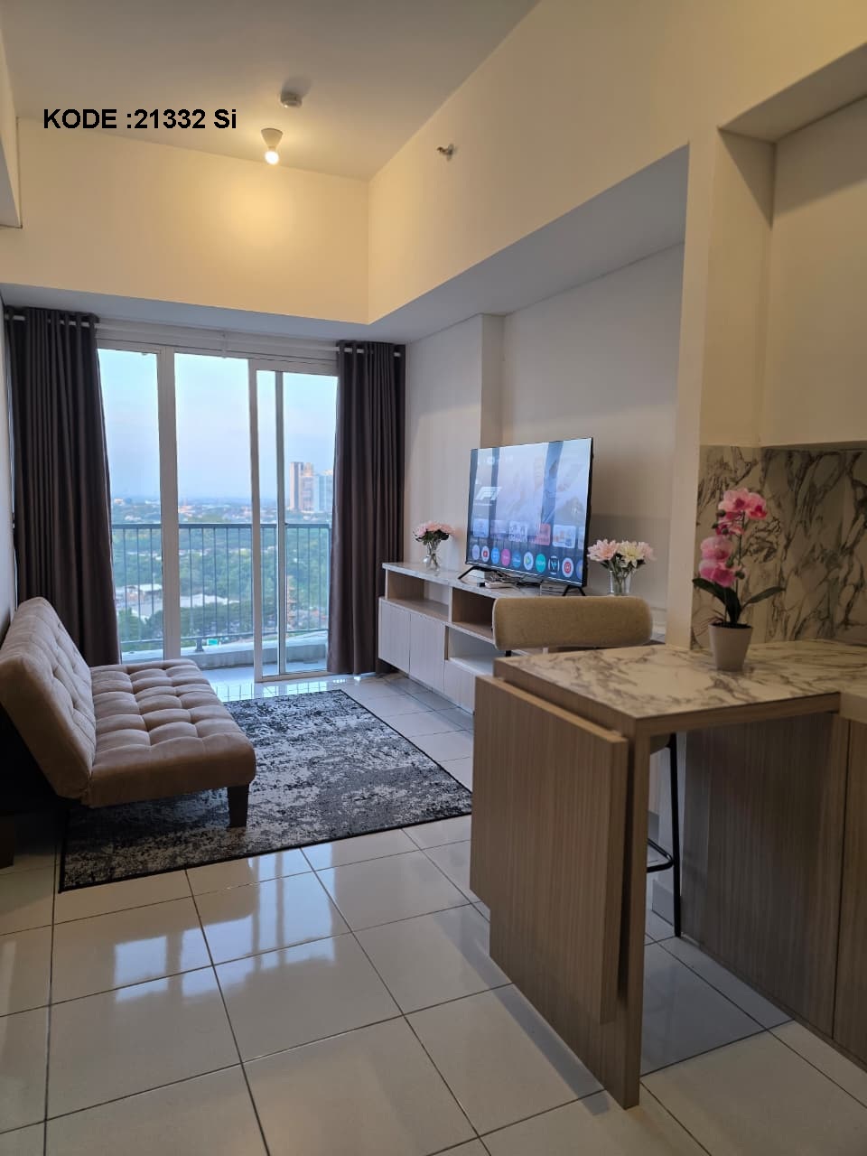 Dijual Apartemen Casa De Parco, Full Furnish, Luas 40,25 Meter, Kode :21332 Si